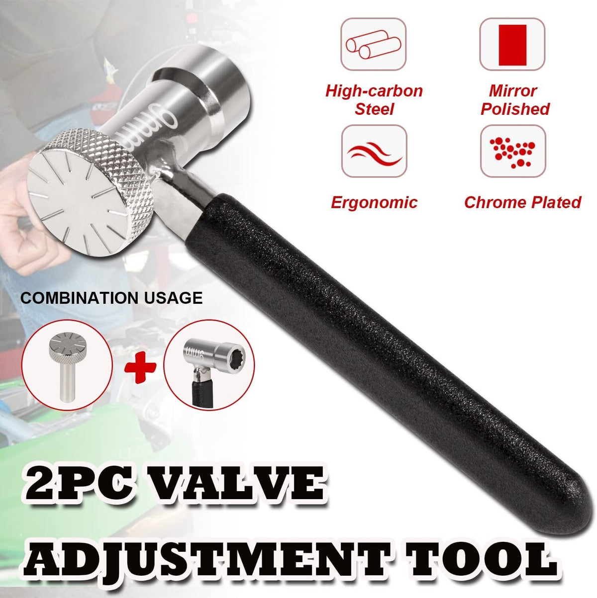 Valve Tappet Engine Adjuster Adjustment Tool for Motorcycles, ATVs & Scooter Gy6