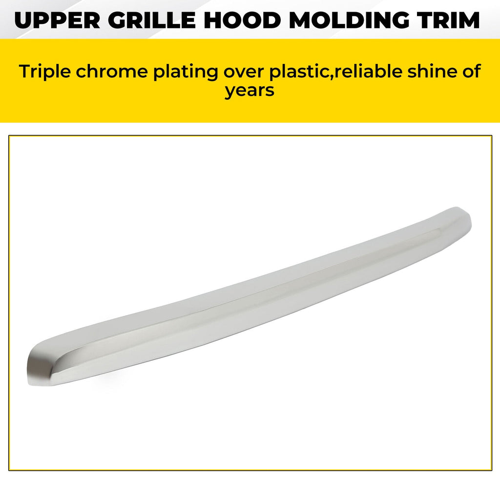 Chrome Upper Grille Hood Molding Trim For GMC Sierra 2500HD 3500HD 2011-2014