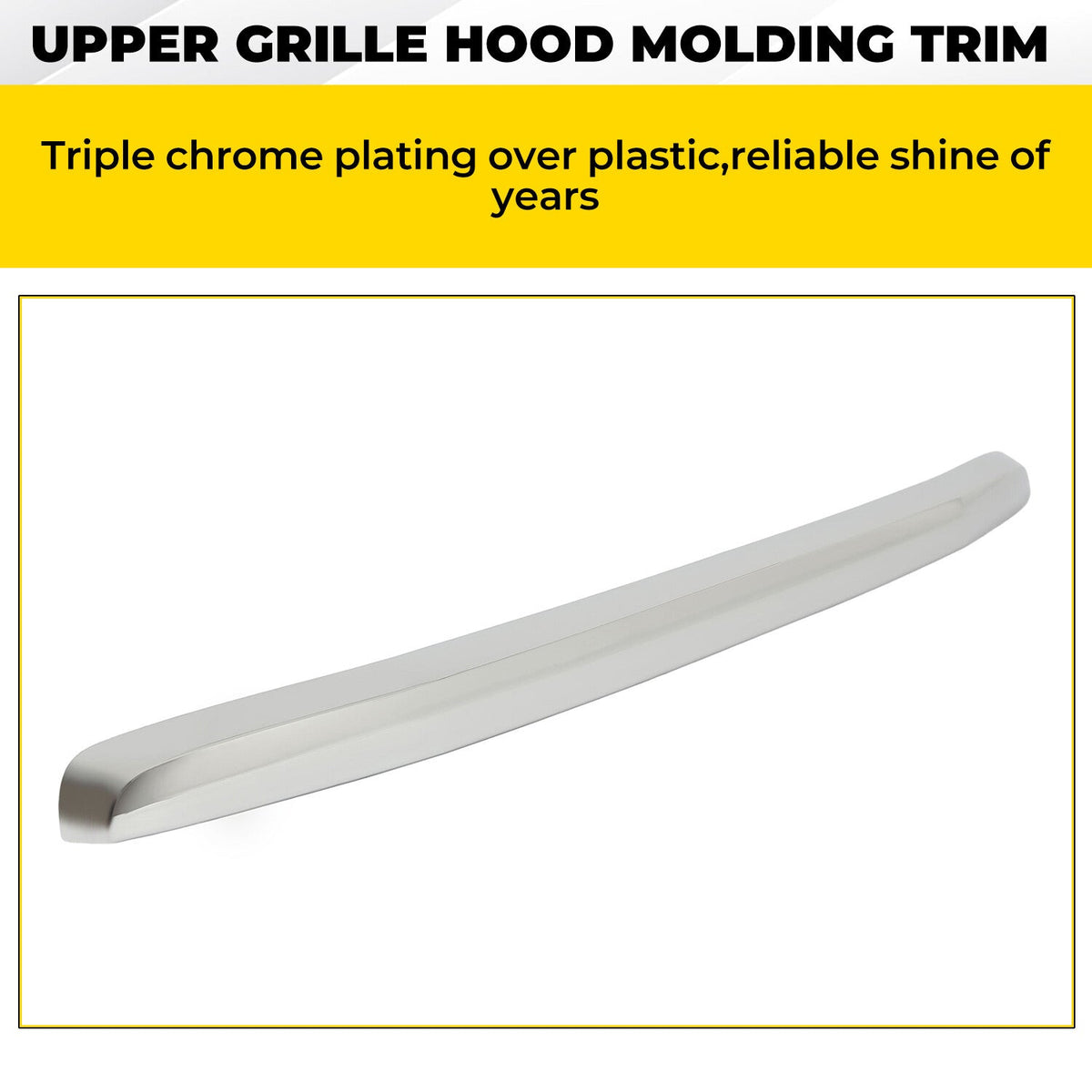 Chrome Upper Grille Hood Molding Trim For GMC Sierra 2500HD 3500HD 2011-2014