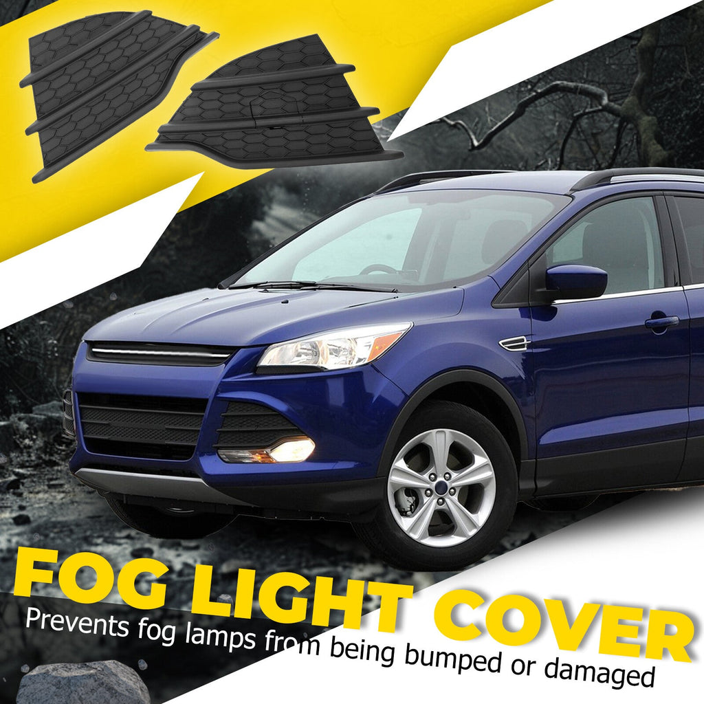 For Ford Escape 2013 2014 2015 2016 Front Bumper Fog Light Cover Trim Set Pair