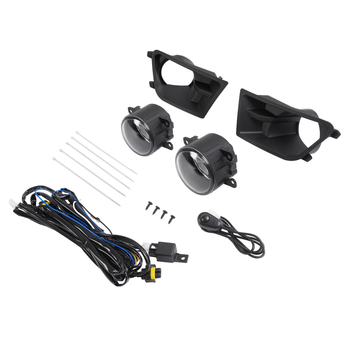 Bumper Fog Lights Driving Lamp & Bezel Left+Right For Ford Mustang 2010-2012