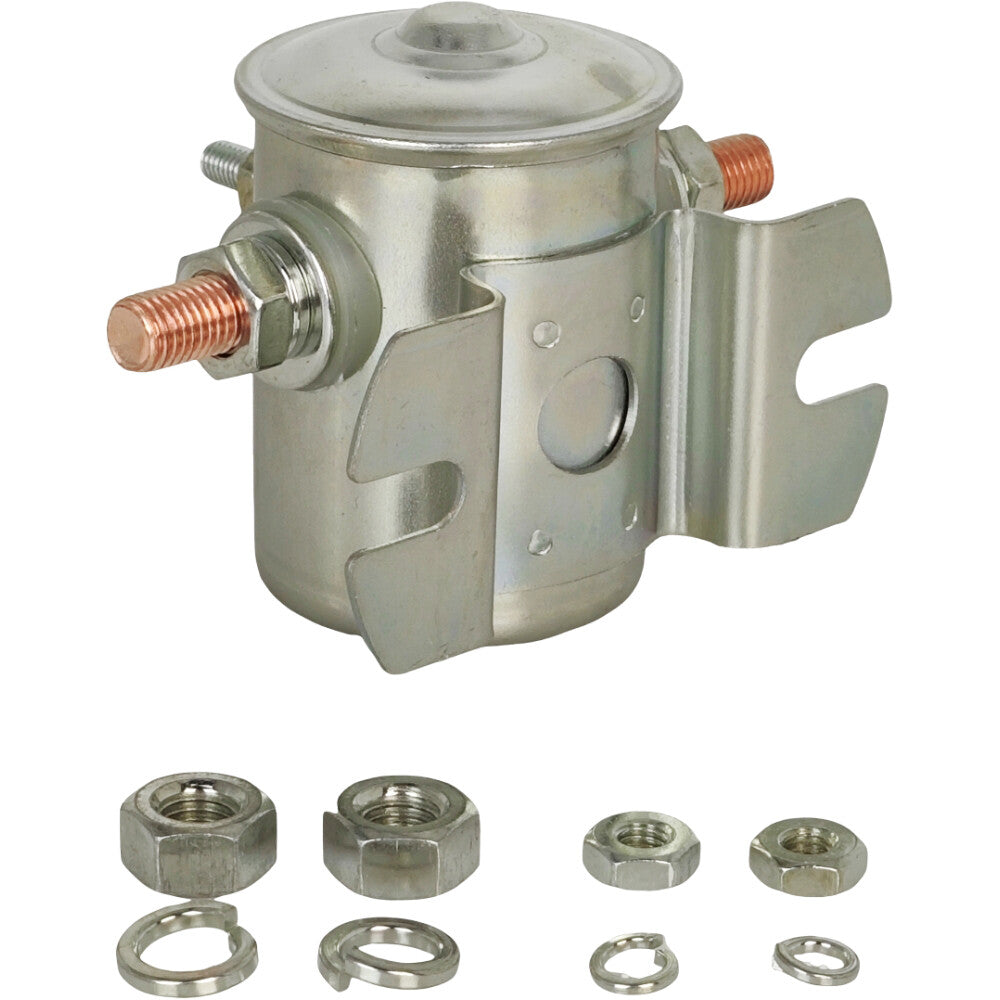 1114240 200A 12V 3-Terminal Heavy Duty Starter Solenoid Fit for Winch Marine