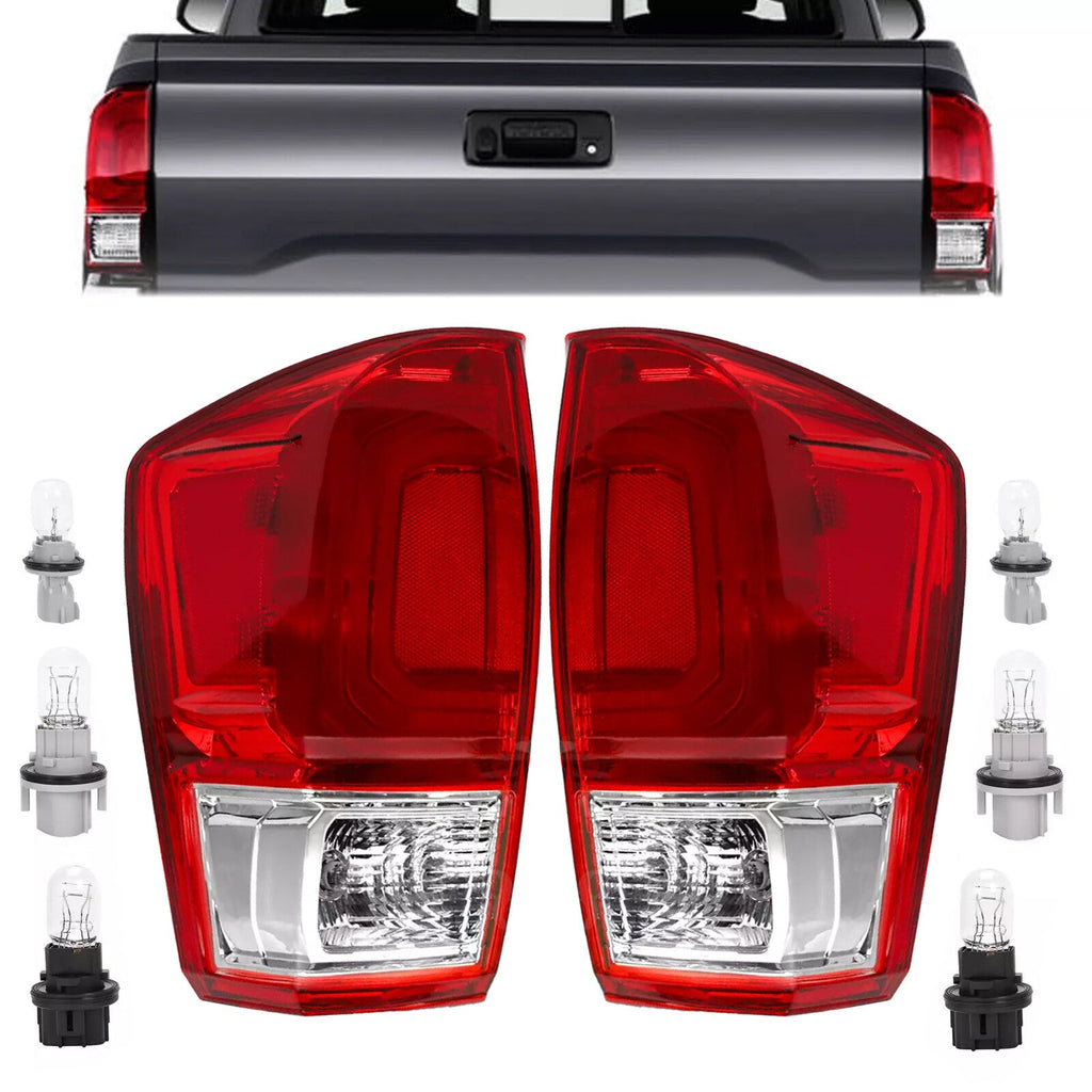 For Toyota Tacoma TRD 2016-2023 Pair Tail Lights Brake Lamp Turn Signal w/Bulb
