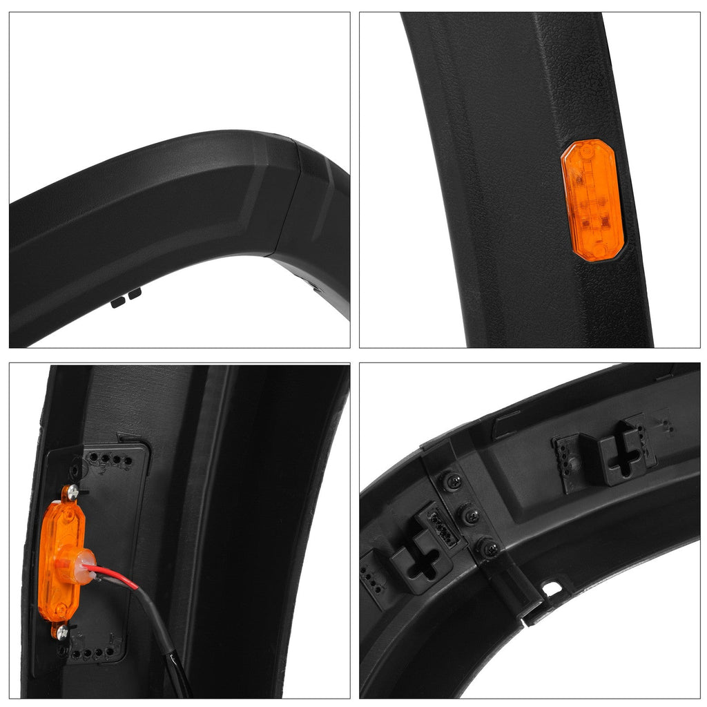 Set of 4 Fender Flares Kit Wheel Arch Trim For 2022-2025 Toyota Tundra TRD PRO