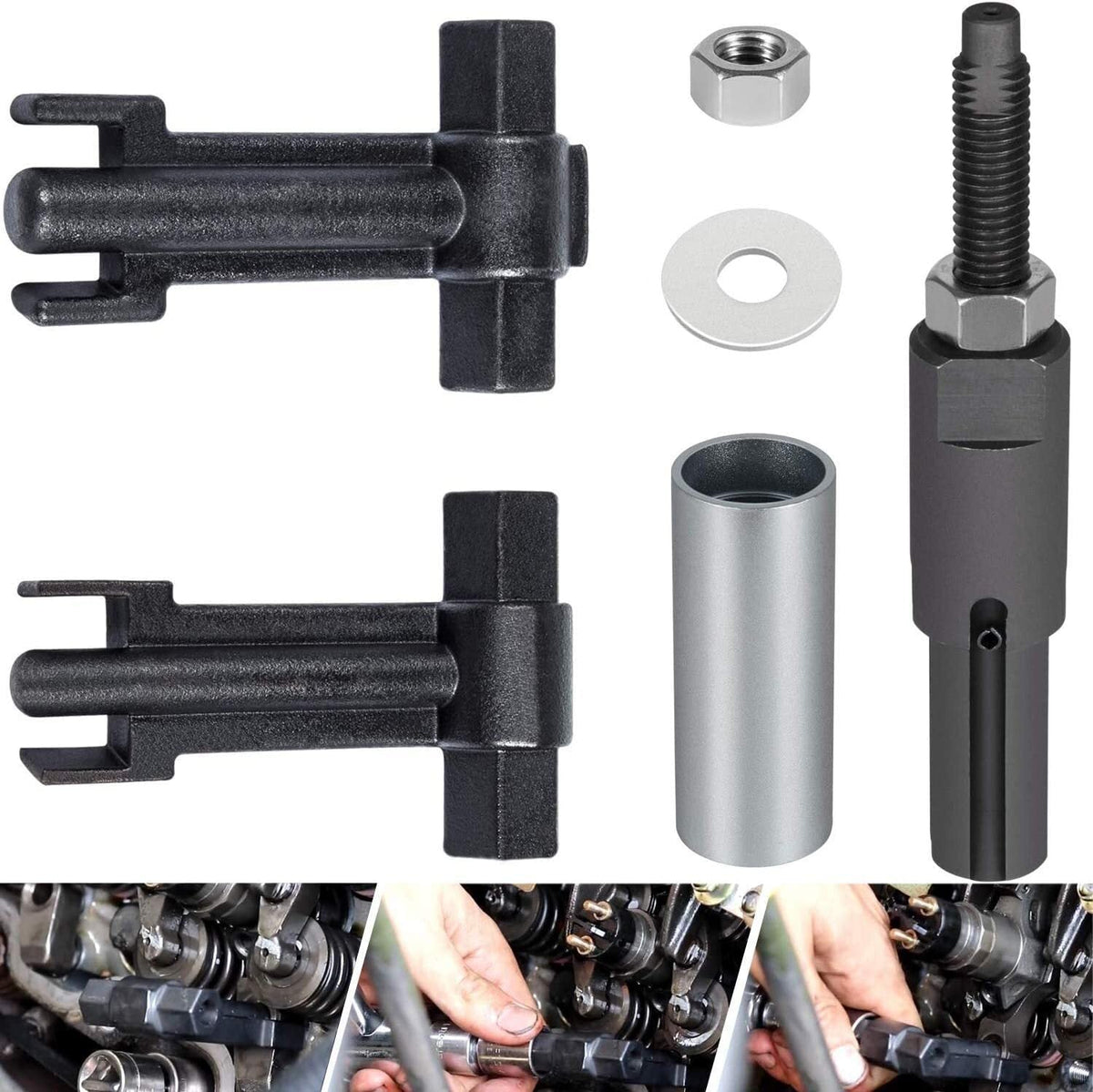 Injector Puller + Injector Tube Remover/Installer Kit for GM Duramax 6.6L Engine