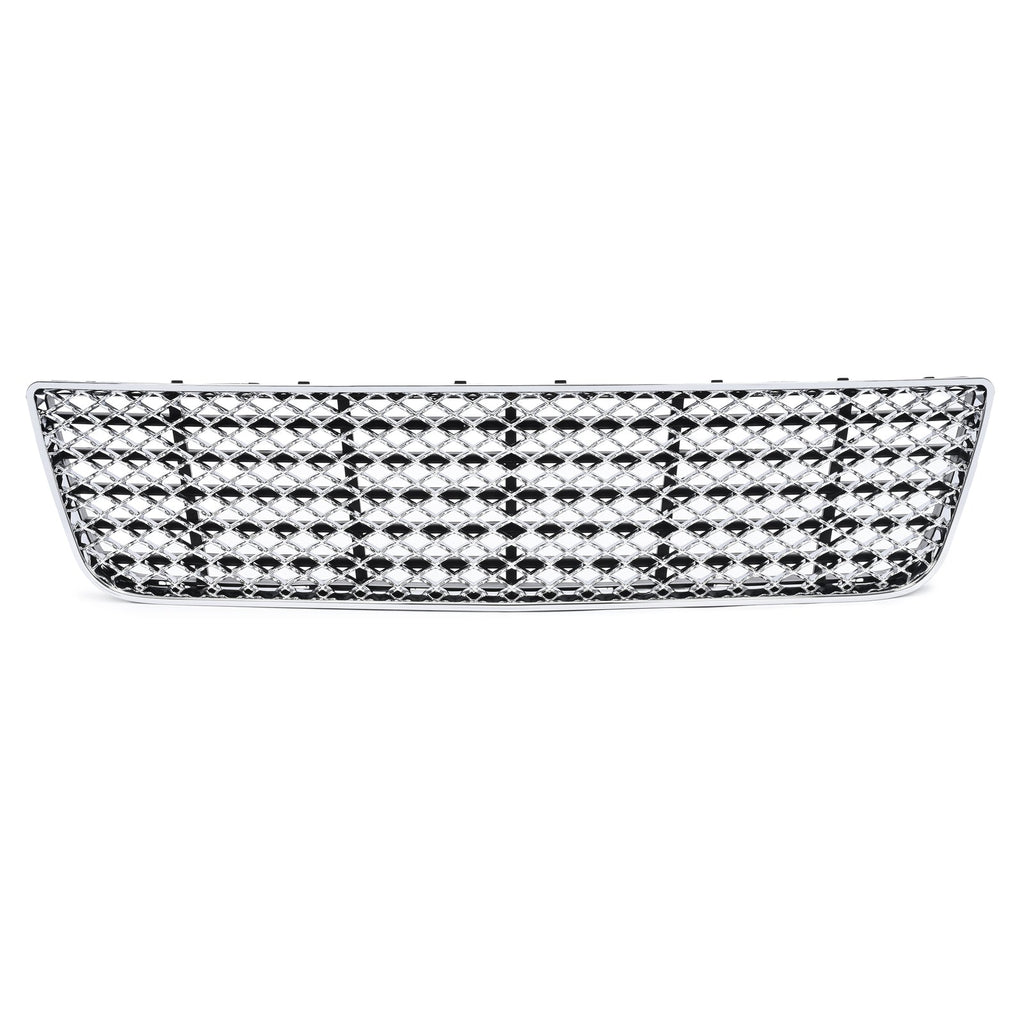 For 06-16 Chevy Impala/Limited Chrome Mesh Style Front Upper+Lower Bumper Grille