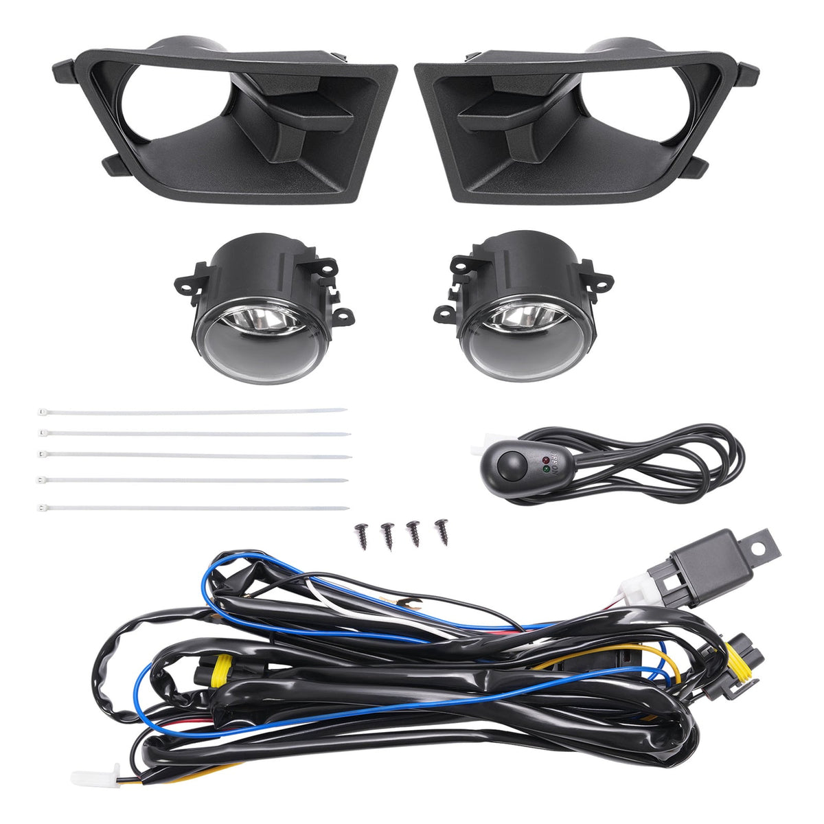 Bumper Fog Lights Driving Lamp & Bezel Left+Right For Ford Mustang 2010-2012