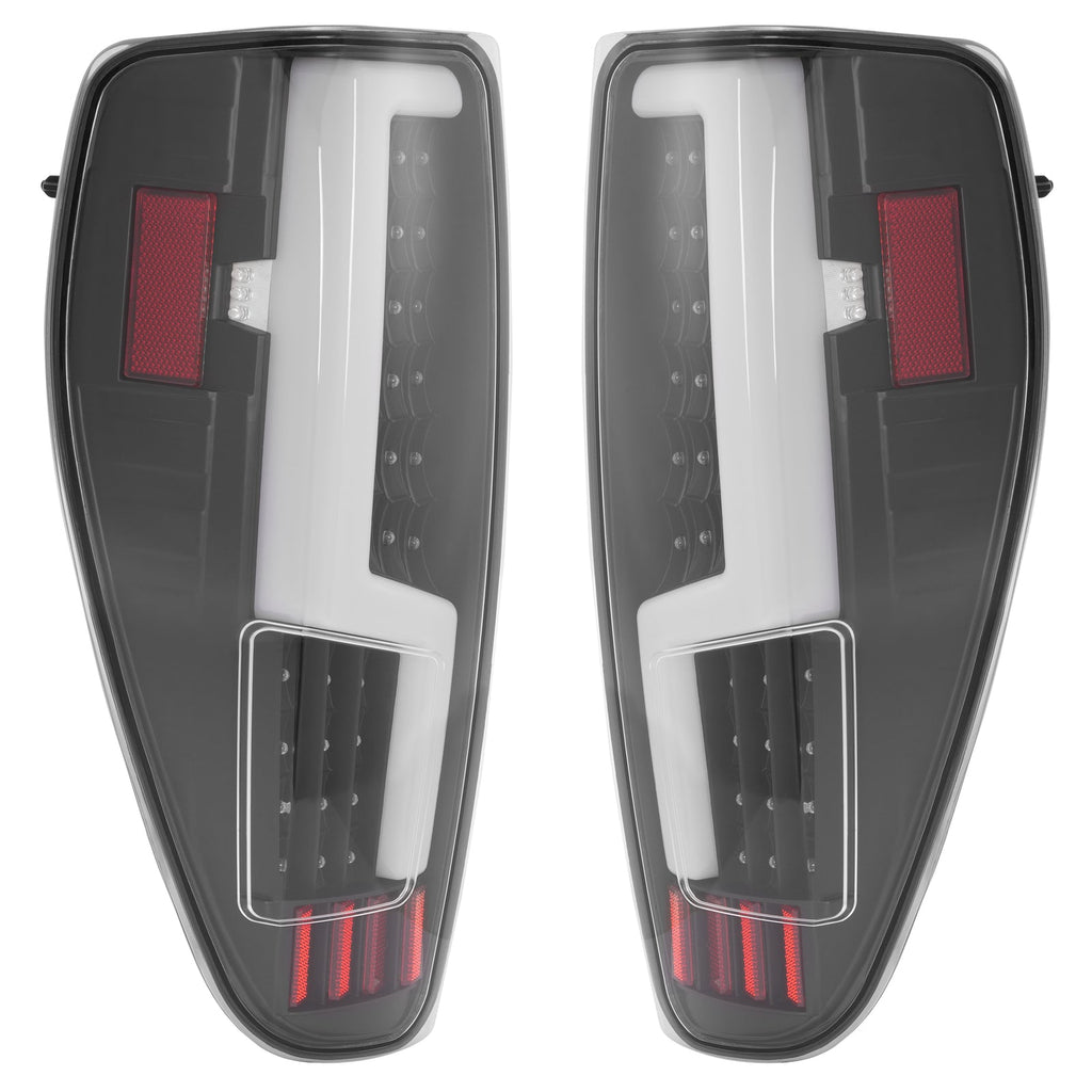 Black For 2004-2012 Chevy Colorado GMC Canyon LED Tube Tail Lights Brake Lamps