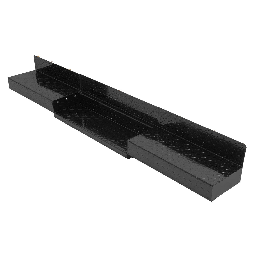 For Enclosed Utility Body 83" Rear Step Bumper Black Universal Screw-On