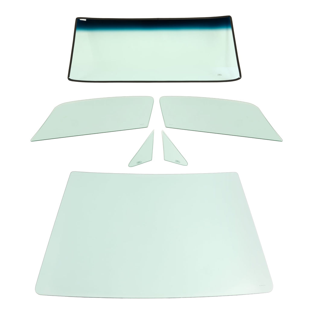 For Ford Mustang Fastback 1967 68 Glass Windshield Vent Door Back Green Windows