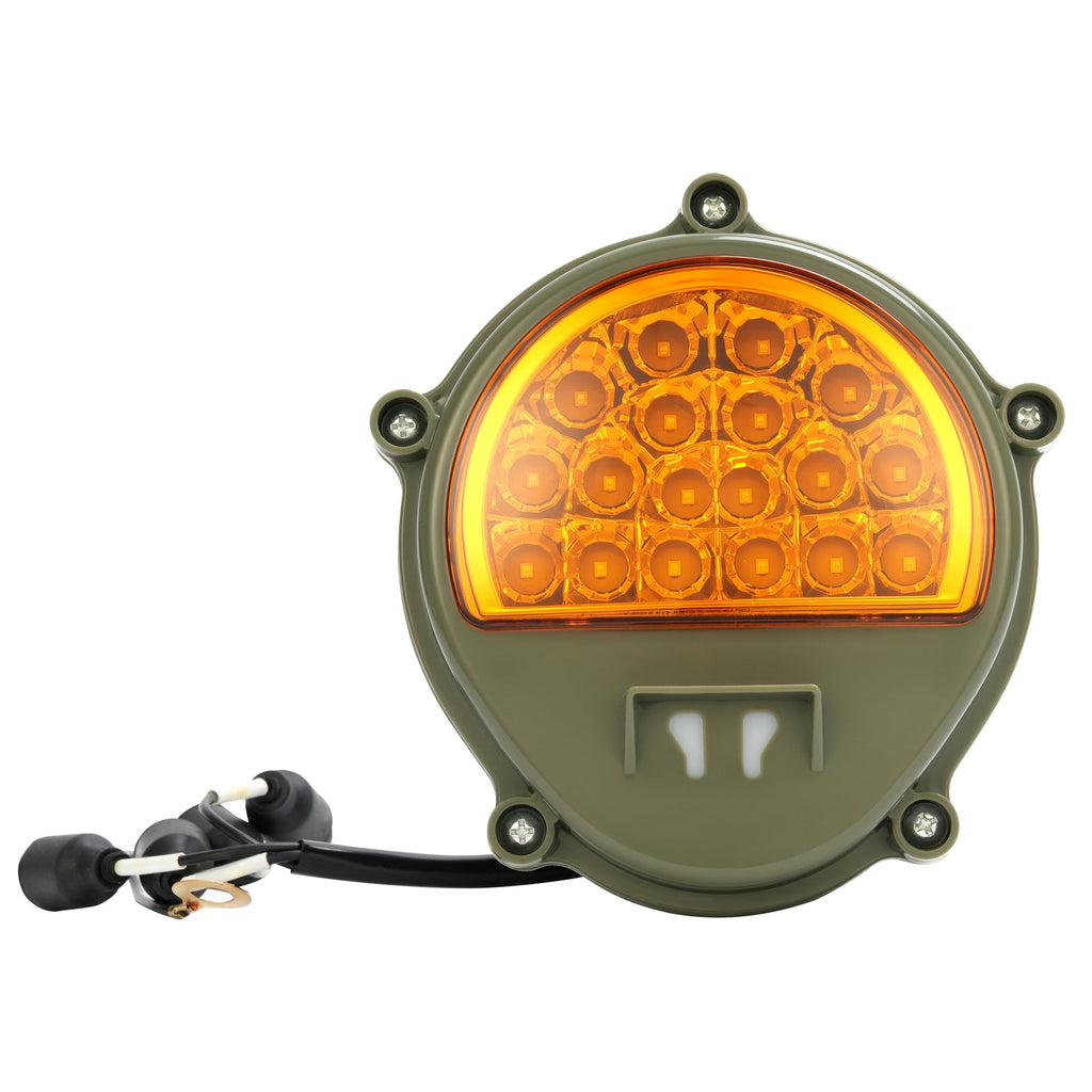 2x New LED Front Turn Signal Lights Yellow Lens For Humvee M35 M998 #12422957