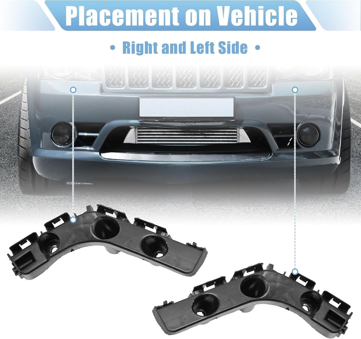 For 2011-2013 Jeep Grand Cherokee Front Bumper Bracket Left+Right Retainer