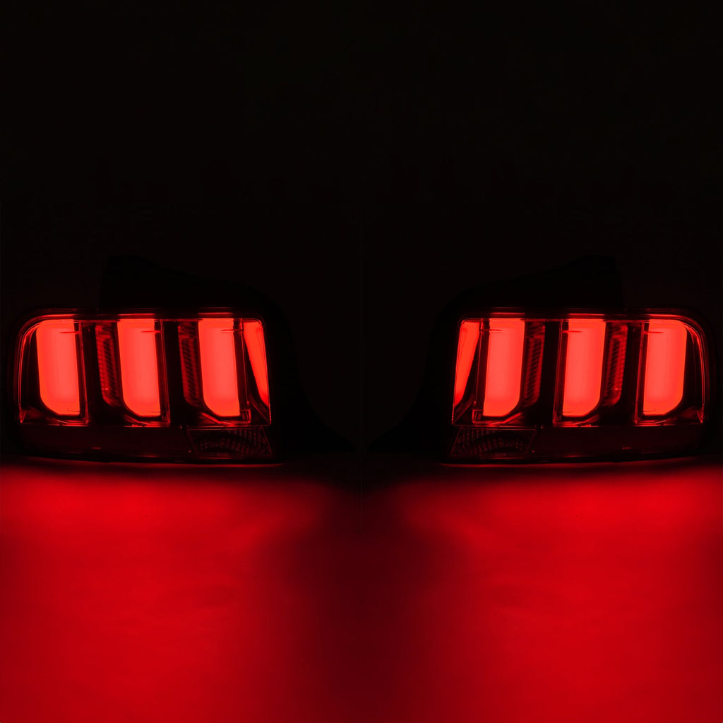 For Ford Mustang 2005-2009 Clear Lens LED Tail Lights Rear Brake Lamps Set 05-09