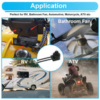 10pcs 12V-48V Wire Leads Waterproof On-Off Push Button Switch for Motorcycle Car