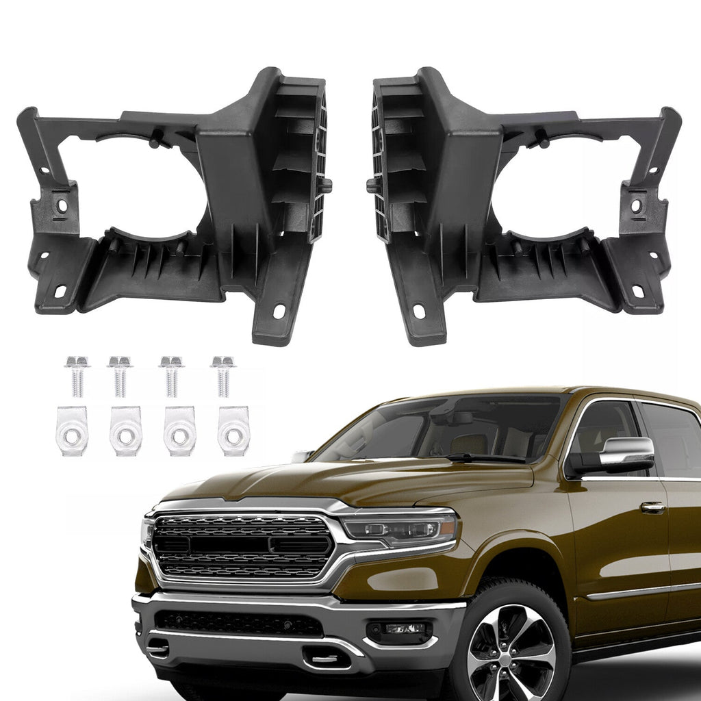 For Ram 1500 2019- 2024 Driver Passenger Fog Light Lamp Bracket Kit 68403915AA