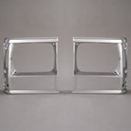 2PCS Set Headlight Door Bezel Trim For Jeep Cherokee 91-96 Comanche 91-92 Chrome