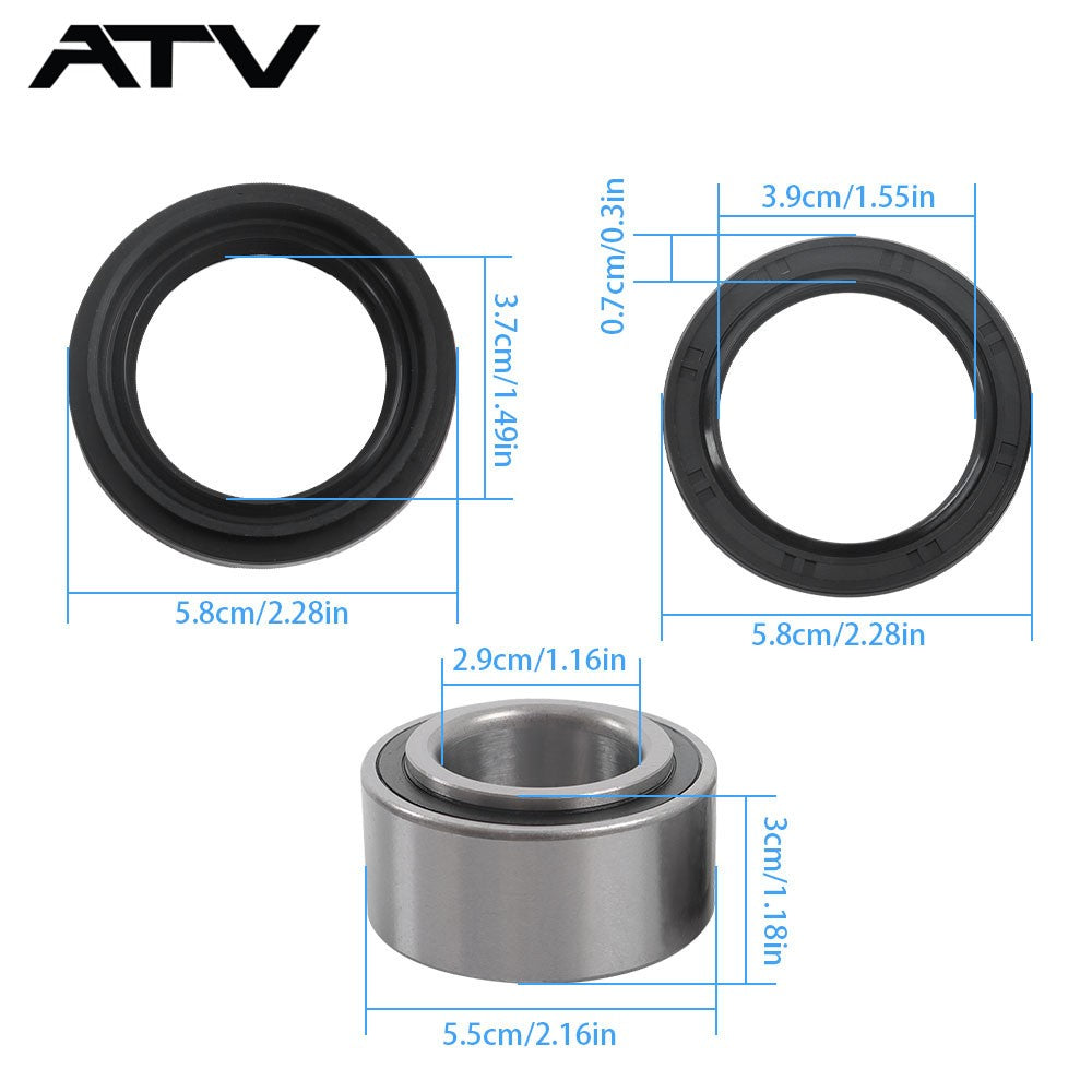 For Arctic Cat 250 300 375 400 500 650 Front Rear Wheel Bearing Seal Kit 1998-04