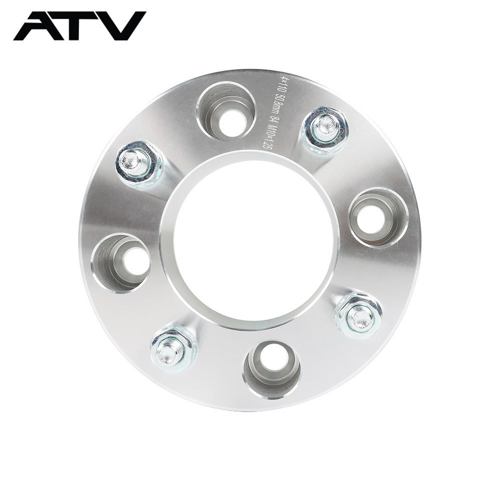 4× Wheel Spacers 4x110 2" 74mm M10x1.25 Silver For Honda Rincon 680 2006-2016