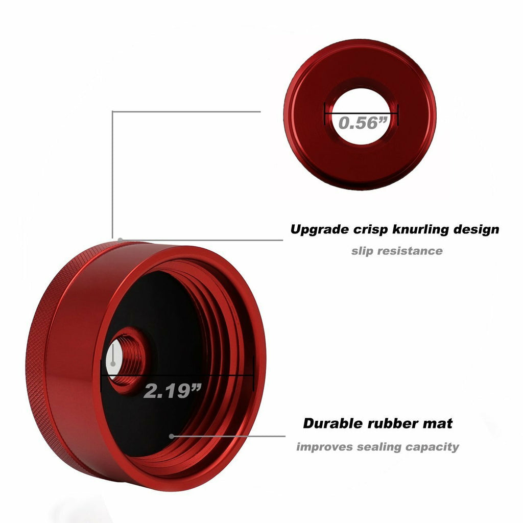 Extended Run Fuel Gas Cap Red For Honda Generator EU2000i EU2200i 1/4"NPT Line