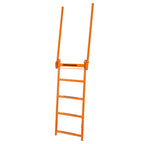 Flatbed Trailer Access Ladder Orange 5 Step For 48 Inch Rail Mount Powder Coated