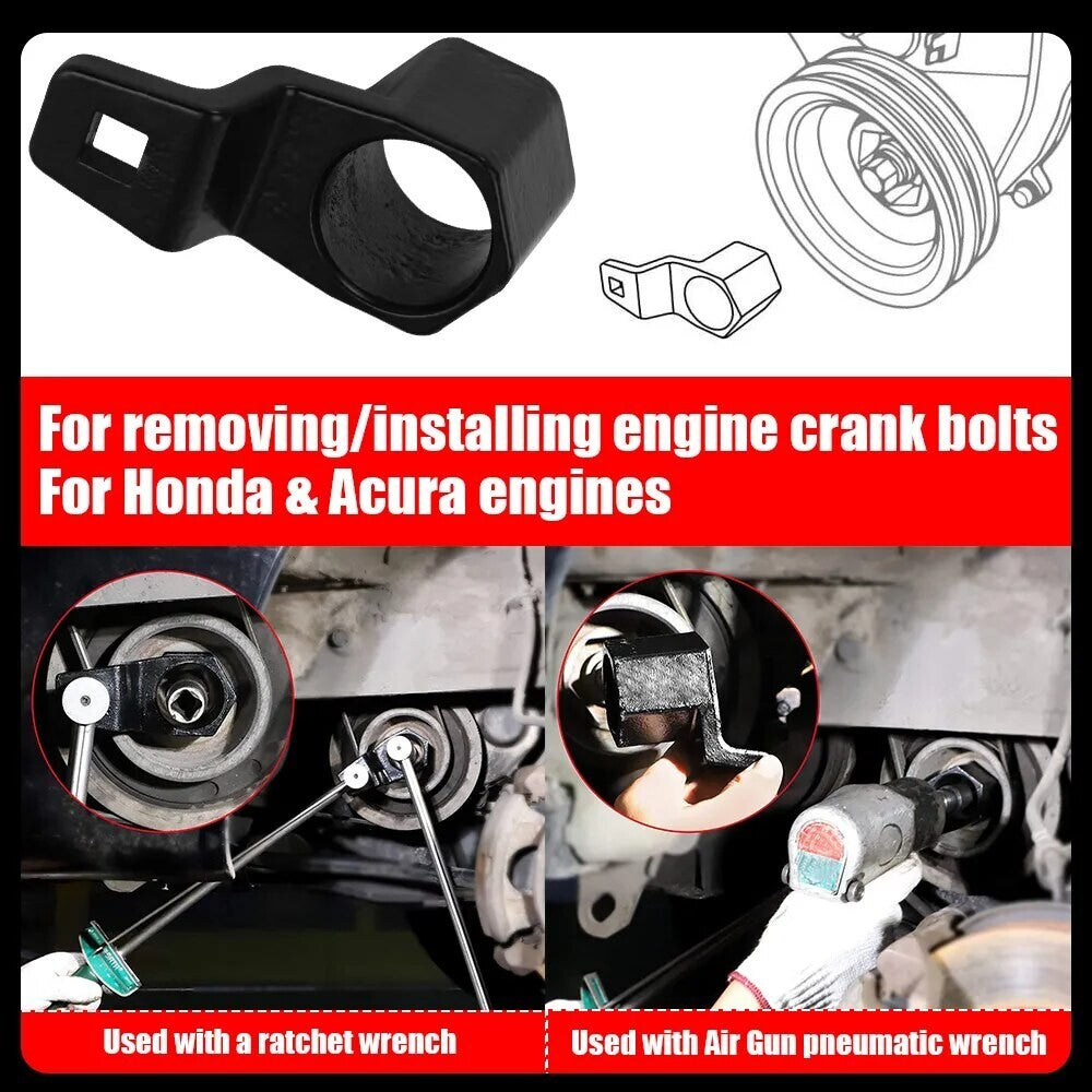 50mm Crankshaft Pulley Holder Crank Bolt Damper Removal Tool For Honda Acura