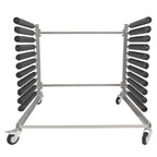 Universal 10-Slot Mobile Windshield Rack For Auto Glass Cargo W/ 4 Casters