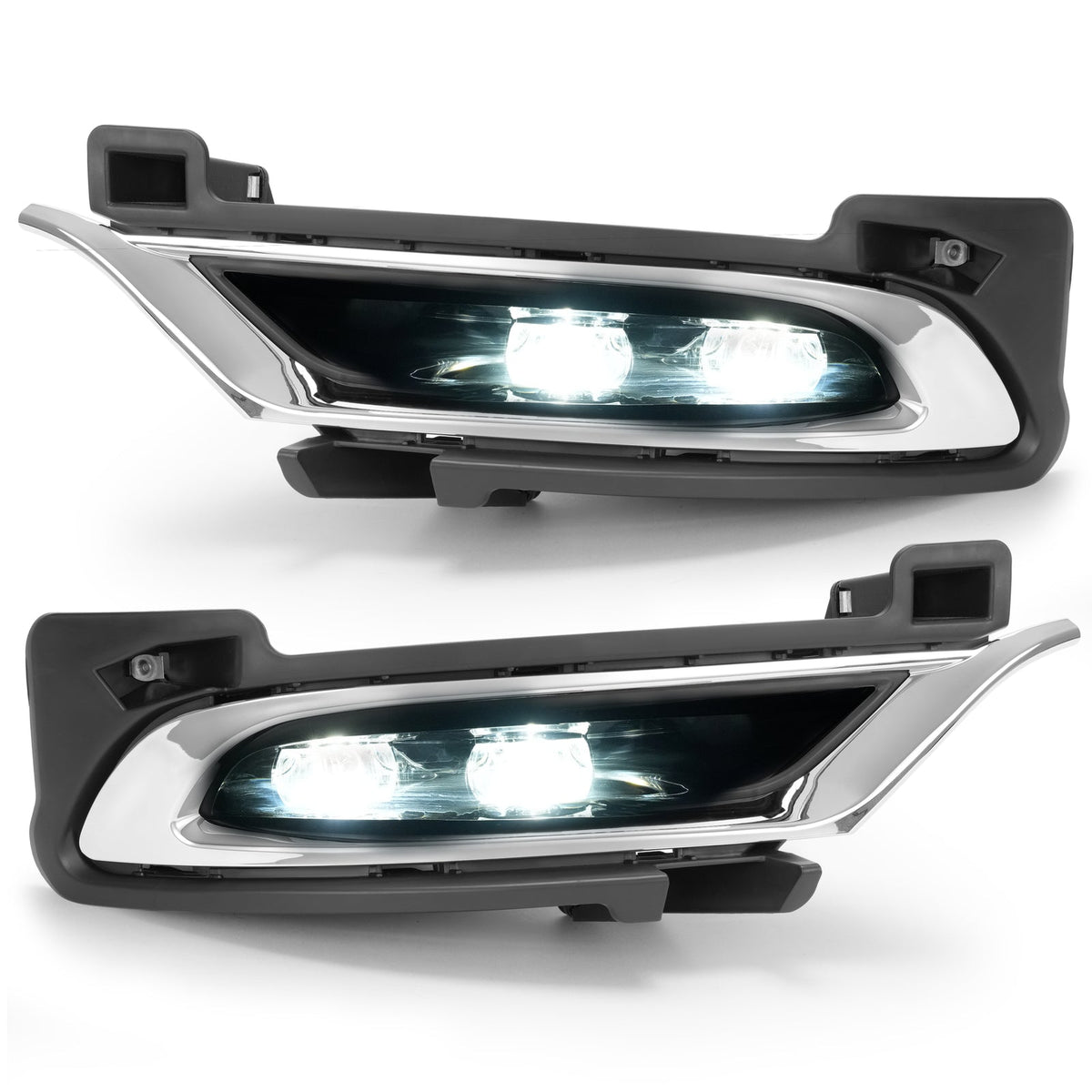 Pair LED Chrome Fog Lights Driver Passenger Side For Chrysler 300 2015-2024 2021