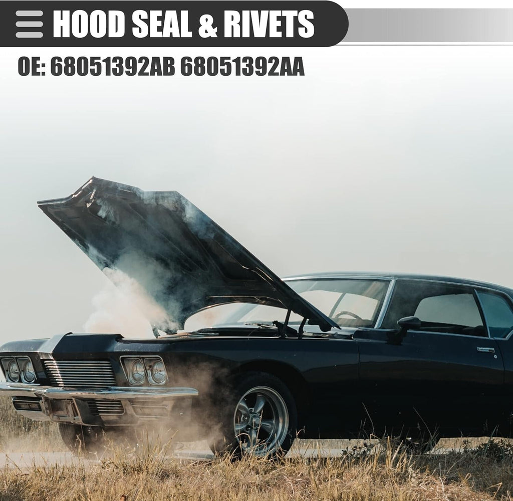 For 08-22 Hood Challenger Dodge to Nose Bumper Fascia Seal & Rivets 68051392AB