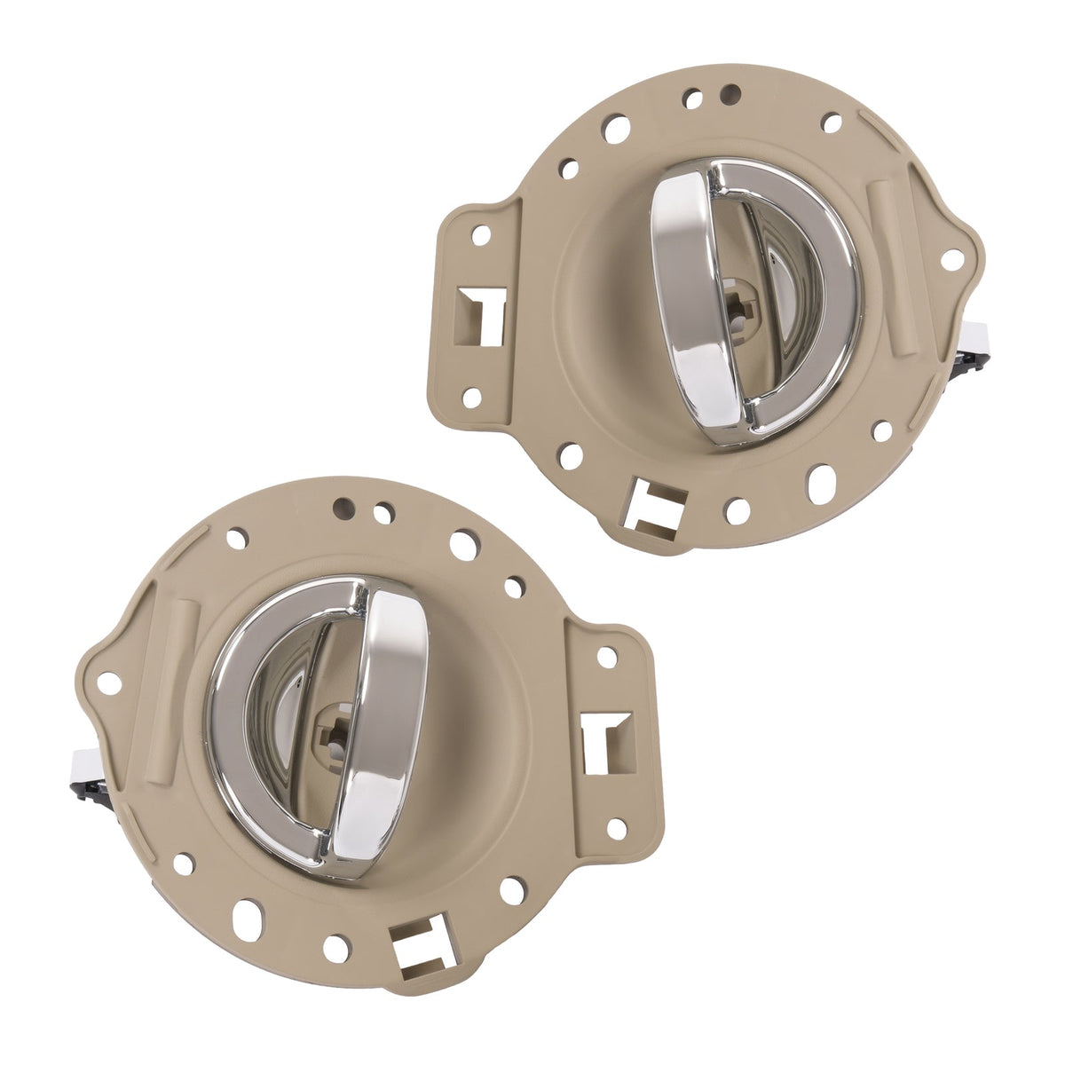For Jeep Commander 2006-2010 Silvery & Tan Inside Inner Door Handle Chrome