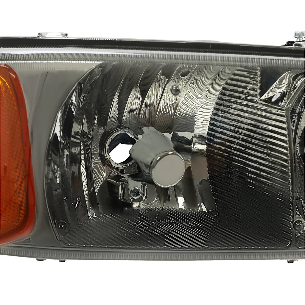 Chrome Headlights+Bumper Lamp Smoke Lens For GMC Sierra 1500 Yukon XL 1999-2007