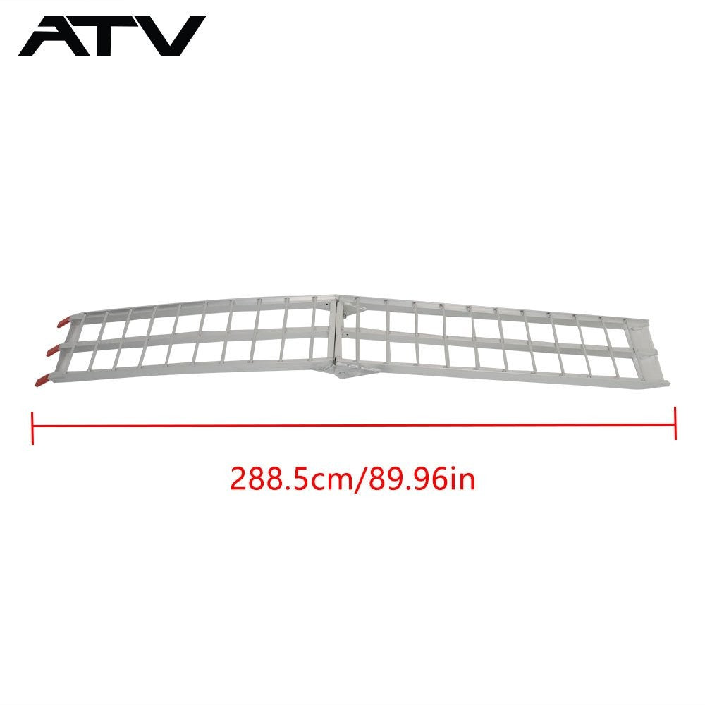 Fit For Pickup Trucks Bed 2 × Aluminum Ramp 1500 LBS Foldable Loading Ramps