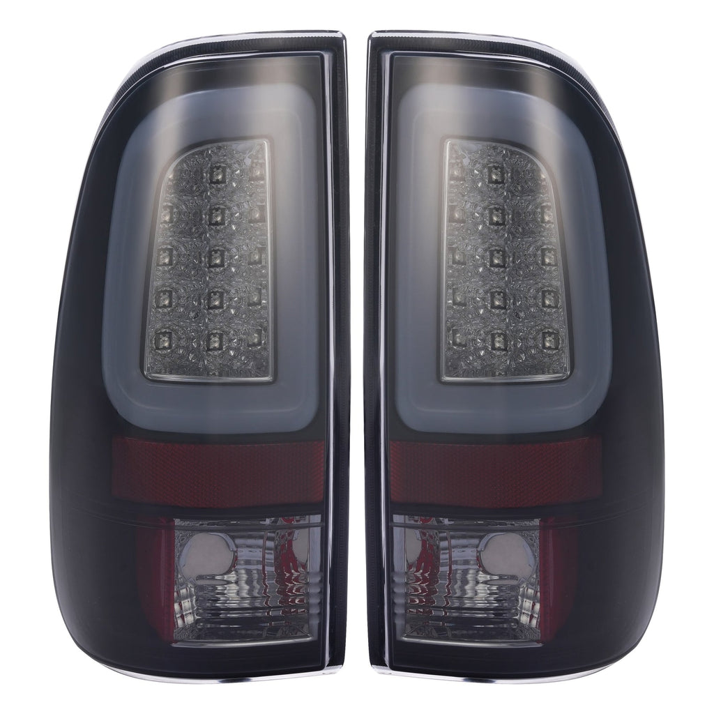 For 1997-03 Ford F150 99-07 F250 F350 Black Smoke LED Tube Tail Light Brake Lamp