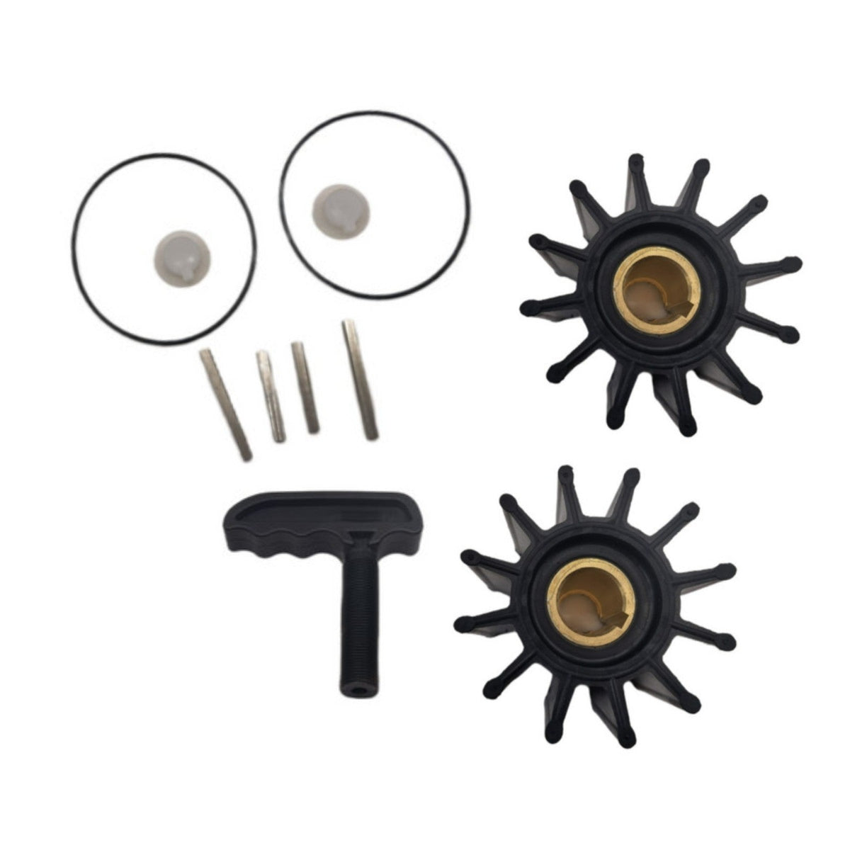 2Sets Impeller Kits Replaces Sherwood 17000K Cummins Caterpillar With Puller