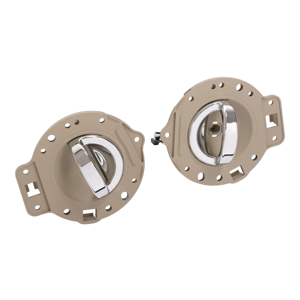 For Jeep Commander 2006-2010 Silvery & Tan Inside Inner Door Handle Chrome