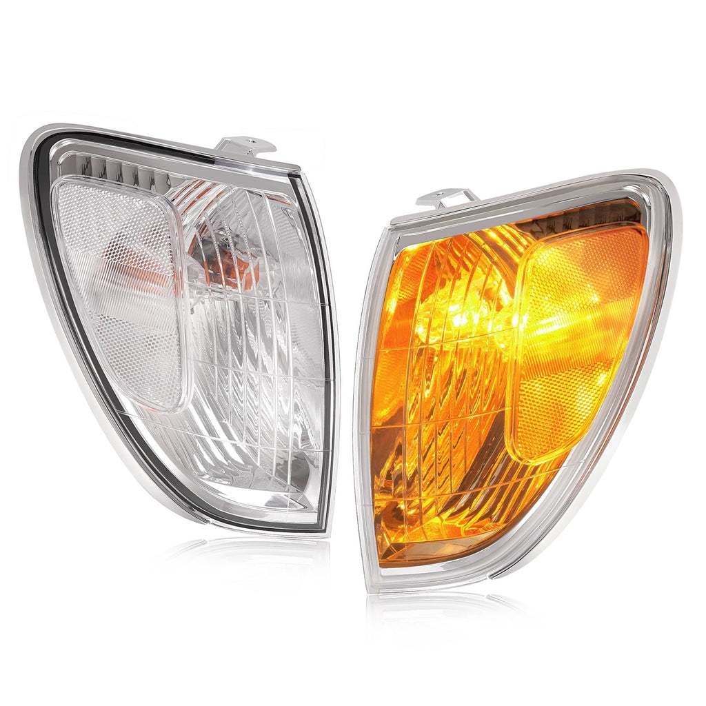 Pair For Toyota Land Cruiser 1998-2004 Front Corner Lights Lamps Clear W/bulbs