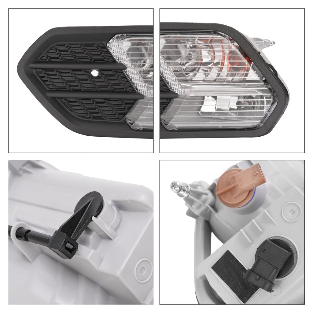 For 2017-2019 Ford Escape Kuga Pair Driving Fog Lights Turn Signal Lamps w/Cover