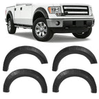 [4PCS] Pocket Riveted Wheel Fender Flare For 2009-2014 Ford F150 F-150 Styleside