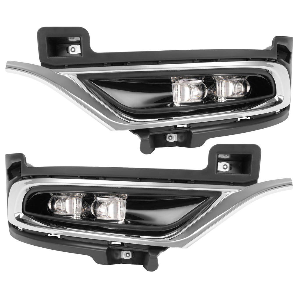 Pair LED Chrome Fog Lights Driver Passenger Side For Chrysler 300 2015-2024 2021