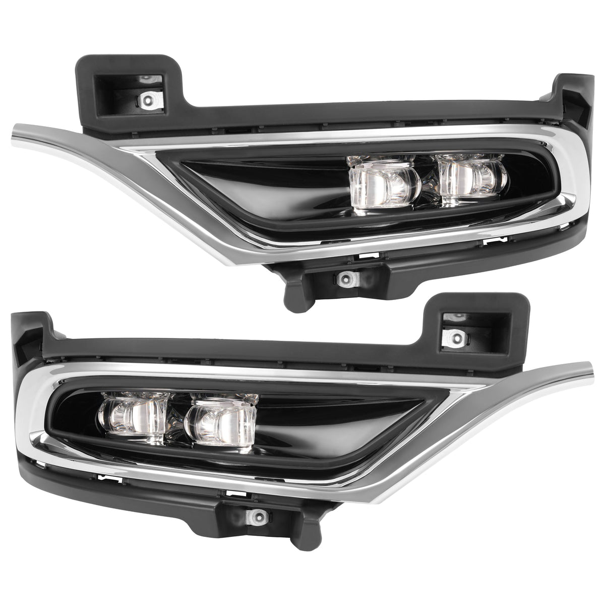 Pair LED Chrome Fog Lights Driver Passenger Side For Chrysler 300 2015-2024 2021