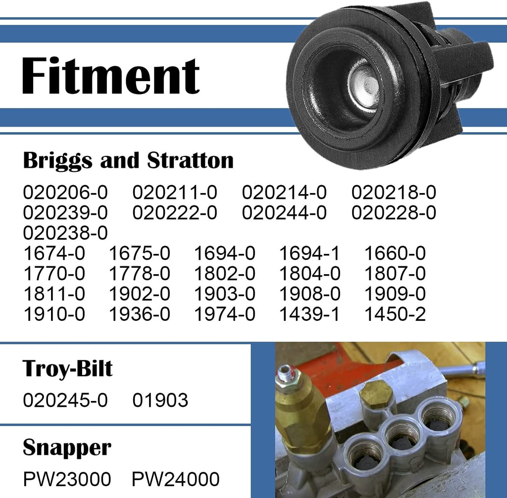 Pressure Washer Pump Valve Check Kit 190591GS Fits for Briggs Stratton Snapper