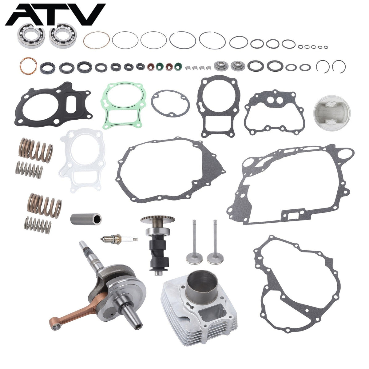 Crankshaft Cylinder Camshaft Valve Kit For Honda TRX 250 Recon Engine Rebuild