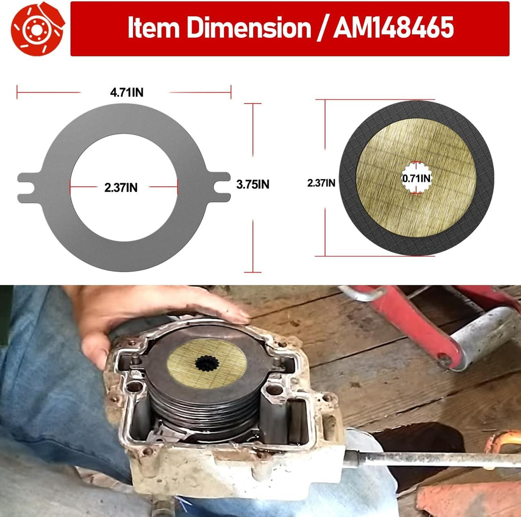 AM148465 Wet Brake Disk Kit for John Deere Gator XUV 625 825 835 855 865 Vehicle