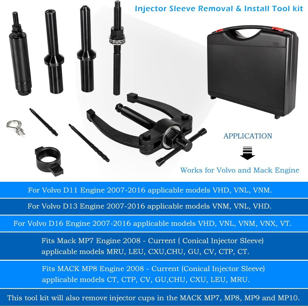 Injector Sleeve Remover Installer 88800387 For Volvo FM12 D11/13/16 Mack MP7 MP8